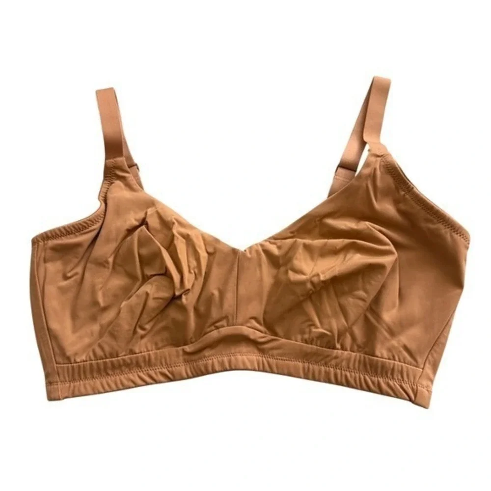 COSABELLA tan free cut micro curvy‎ Wirefree bralette size  tre large NWT